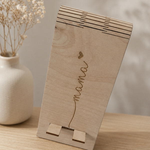 Telefoonhouder met gravure