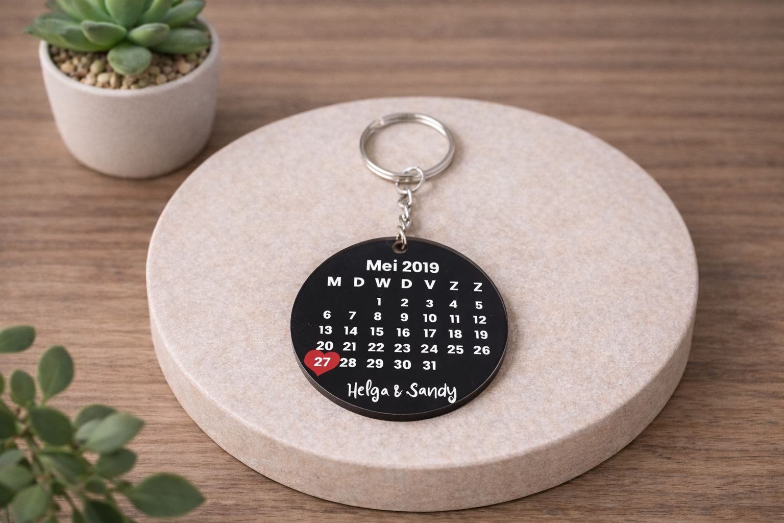 Kalender sleutelhanger
