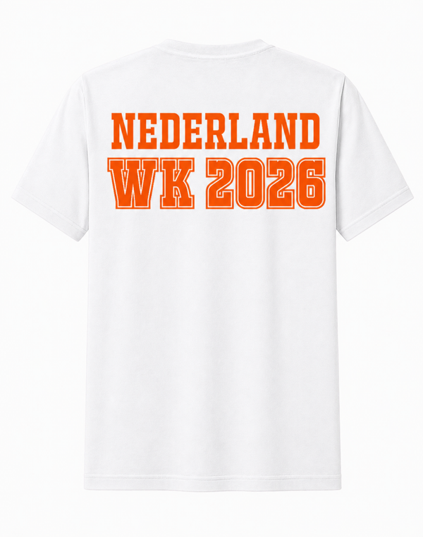 VOLWASSENEN - WK 2026 shirt Nederland met bedrukking achterkant