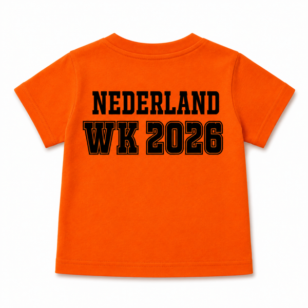 BABY - WK 2026 shirt Nederland met bedrukking achterkant
