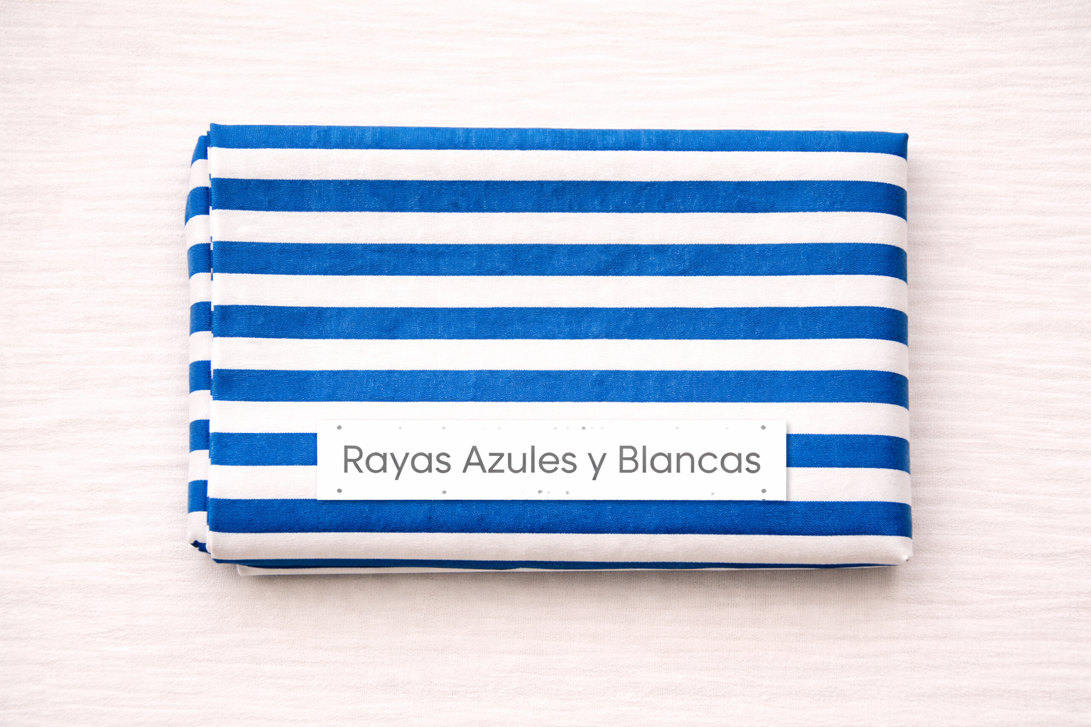 Tela Rayas Azules y Blancas