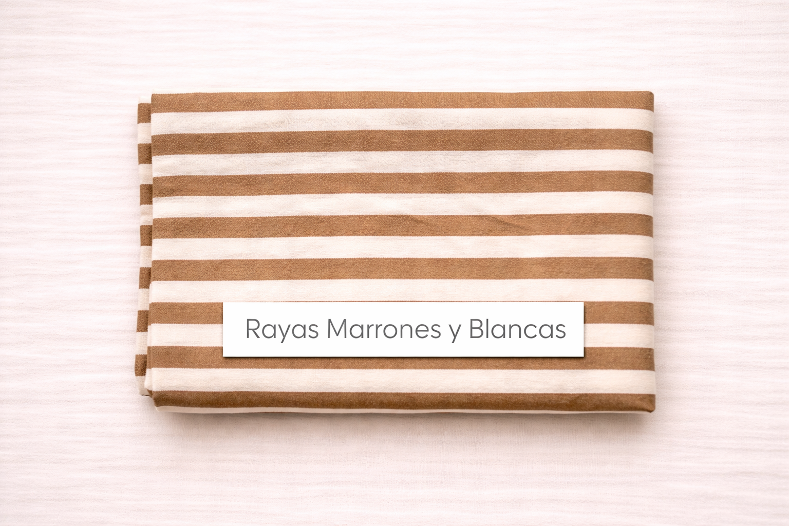 Tela Rayas Marrones y Blancas