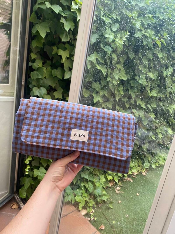 Cambiador vichy morado