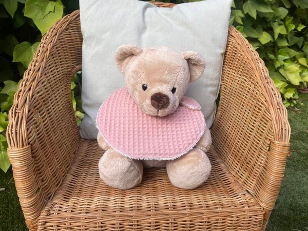 Babero wafle rosa