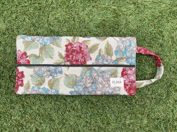 Bolsa para zapatos flores hortensias