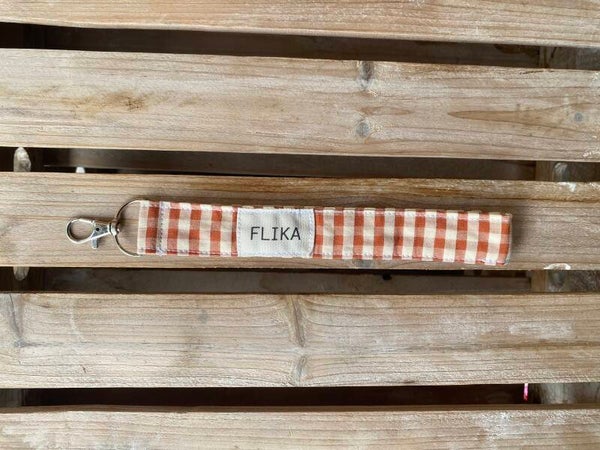 Llavero vichy otoño