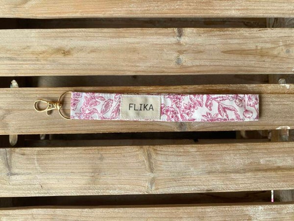 Llavero flores rosas