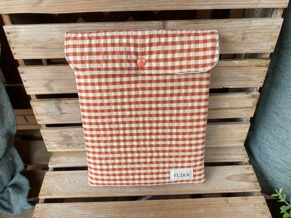 Funda de libro vichy otoño