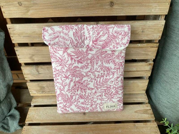 Funda de libro flores rosas