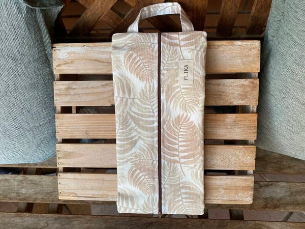 Funda para zapatos hojas beige