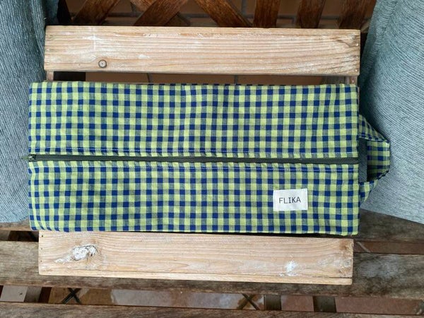 Fundas para zapatos vichy verde