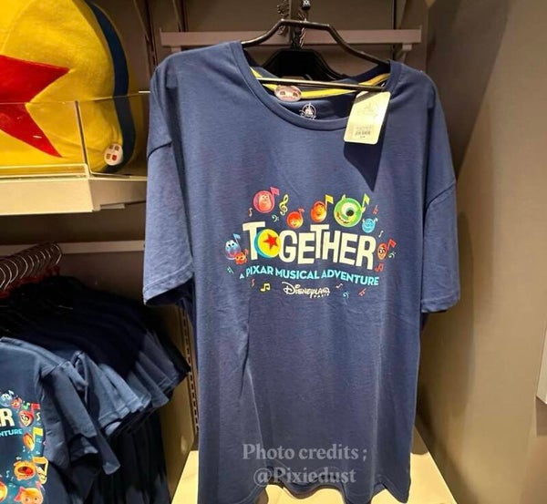 Together a pixar musical - blue adult shirt - Disneyland Paris