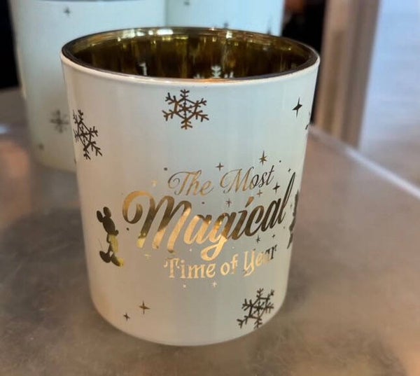 The most magical time of the year - white candle holder - Disneyland Paris