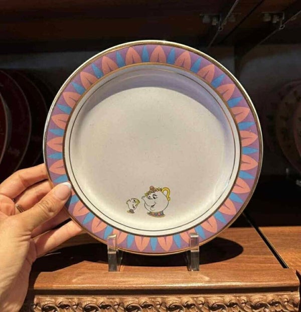 Plate chip & mrs potts - 20cm - beauty & the beast - Tokyo Disneyland