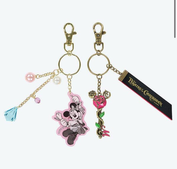 Keychain set  - mickey & friends pirates of the caribbean collection - Tokyo Disneyland