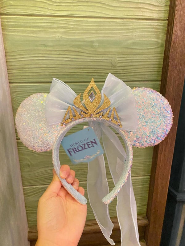 World of frozen Elsa sequin ears - Hong Kong Disneyland