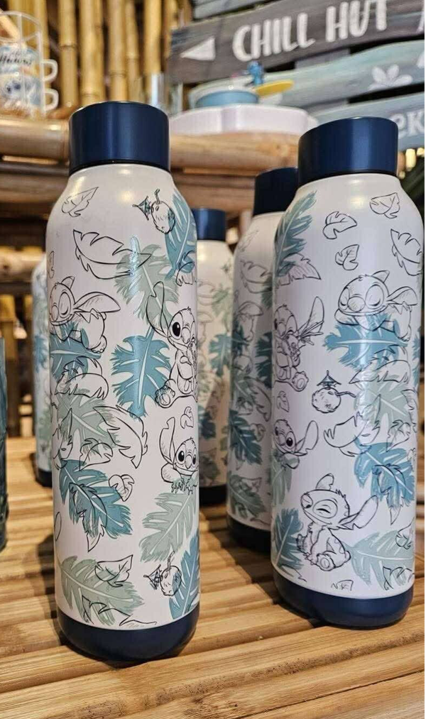 Stitch metal tumbler white / blue hawaii - Disneyland Paris
