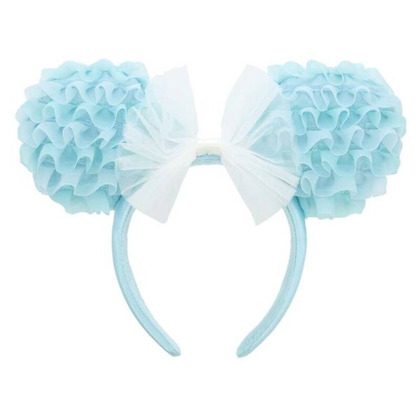 Ruffle ears blue / white bow - Tokyo Disneyland