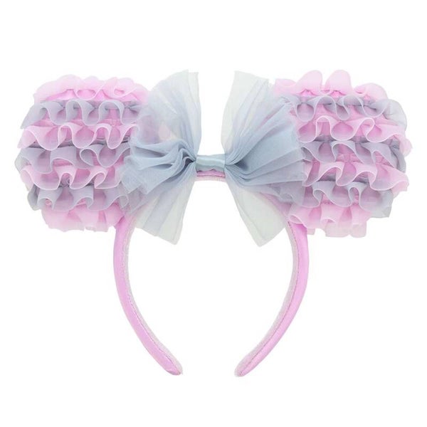 Ruffle ears pink grey / grey bow - Tokyo Disneyland