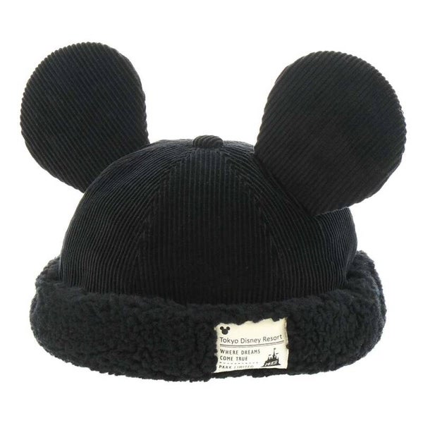 Mickey black winter hat - adult - Tokyo Disneyland