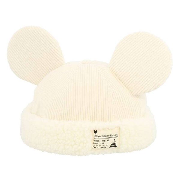 Mickey white winter hat - adult - Tokyo Disneyland