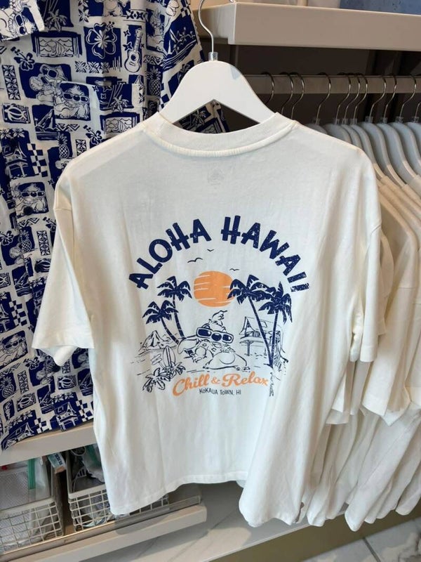 Stitch summer shirt white adults  - chill & relax - Disneyland Paris