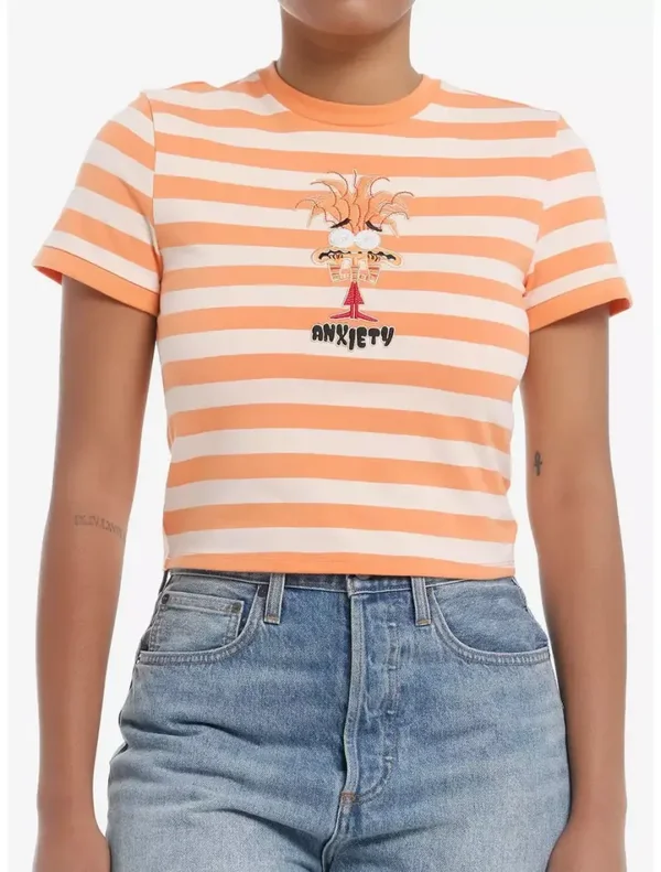 anxiety Shirt white / orange stripes - USA EXCLUSIVE