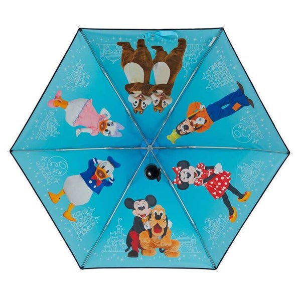 Foldable umbrella - sunny / rainy days Mickey Mouse and friends - Tokyo Disneyland