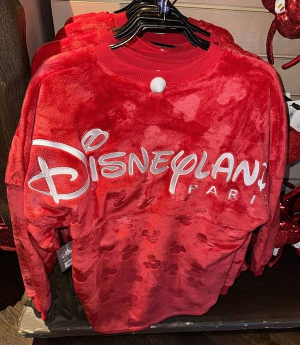Red fluffy christmas spirit jersey - Disneyland Paris