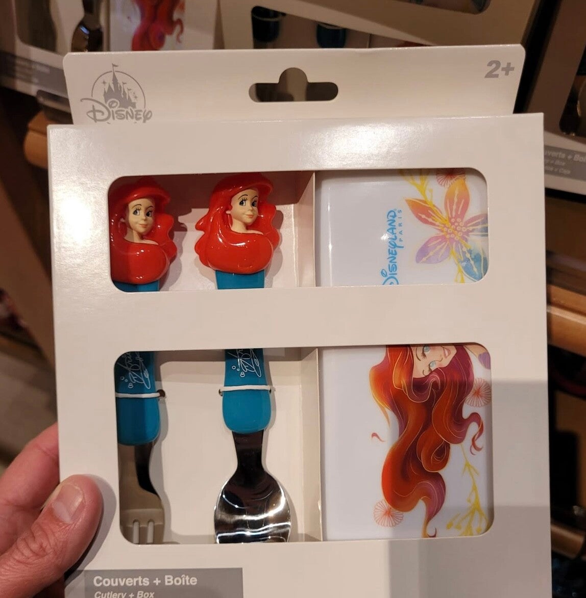 Little mermaid kids cutlery set + box - Disneyland Paris