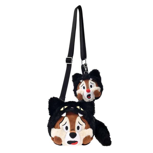 Chip & dale black cats plush crossbody - halloween 2025 - Disney Japan