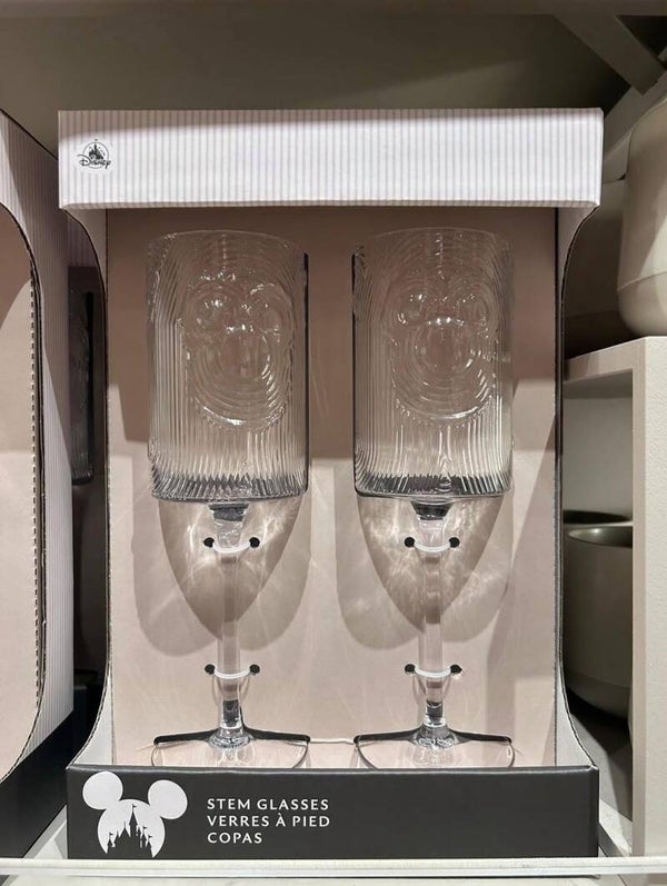 Mickey Mouse stem glasses 2 pieces- Disneyland Paris
