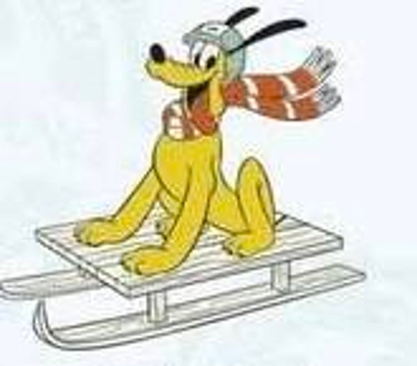 Pluto ski pin - January - Disneyland Paris