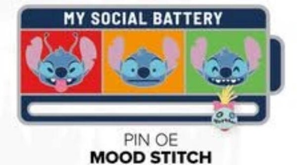 Stitch mood pin - september 2025 - Disneyland Paris