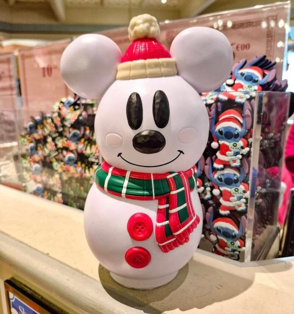 Mickey candy jar snowman - Disneyland Paris
