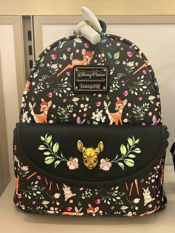 Bambi AOP black loungefly mini backpack - Disneyland Paris