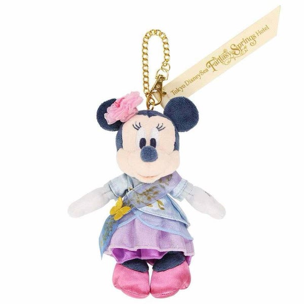 Minnie fantasy springs keychain plush - Tokyo Disneyland