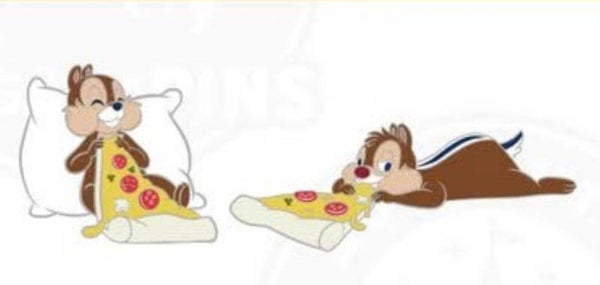 Pizza party - Chip & Dale pin - October - Disneyland Paris