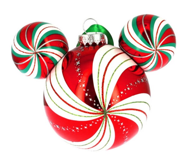 Arribas - Mickey Peppermint Swirl Ornament - Disneyland Paris