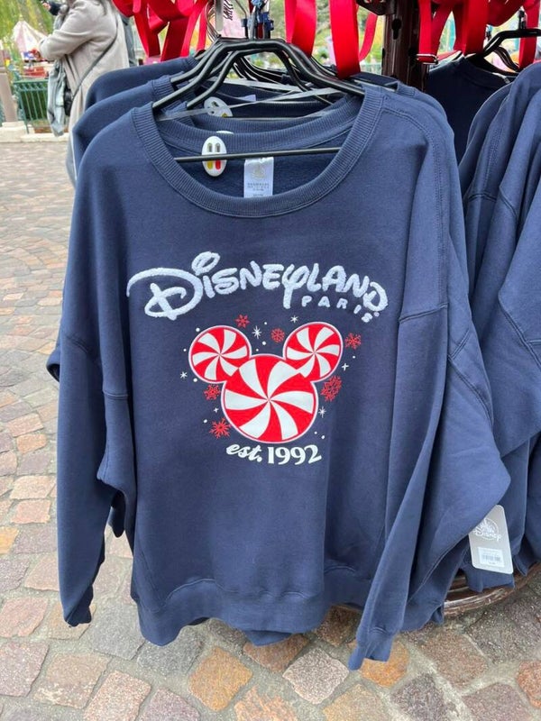 Mickey Peppermint Swirl christmas Sweater - dark blue - Disneyland Paris