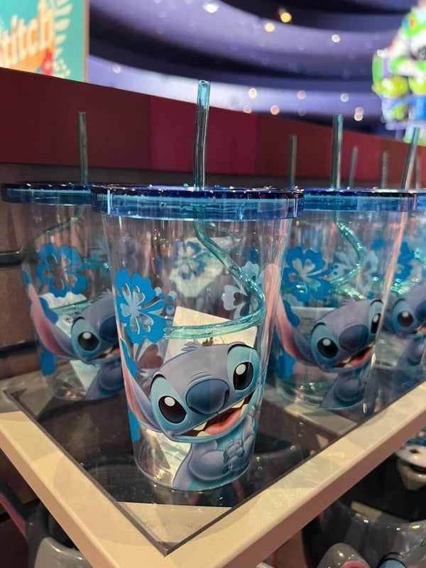 Stitch cup with straw - Disneyland Paris