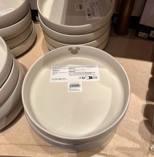 DEEP plate - mickey home collection beige - Disneyland Paris