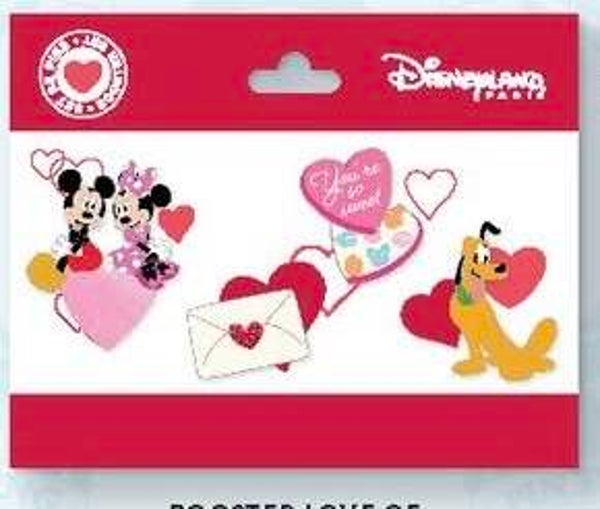 Valentine booster pin set - February 2025 - Disneyland Paris