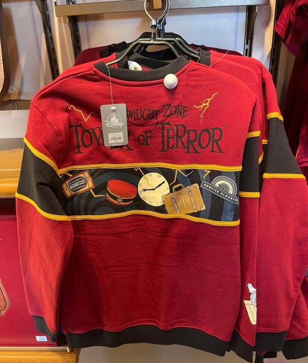 TOWER OF TERROR HOODIE RED / BLACK - DISNEYLAND PARIS