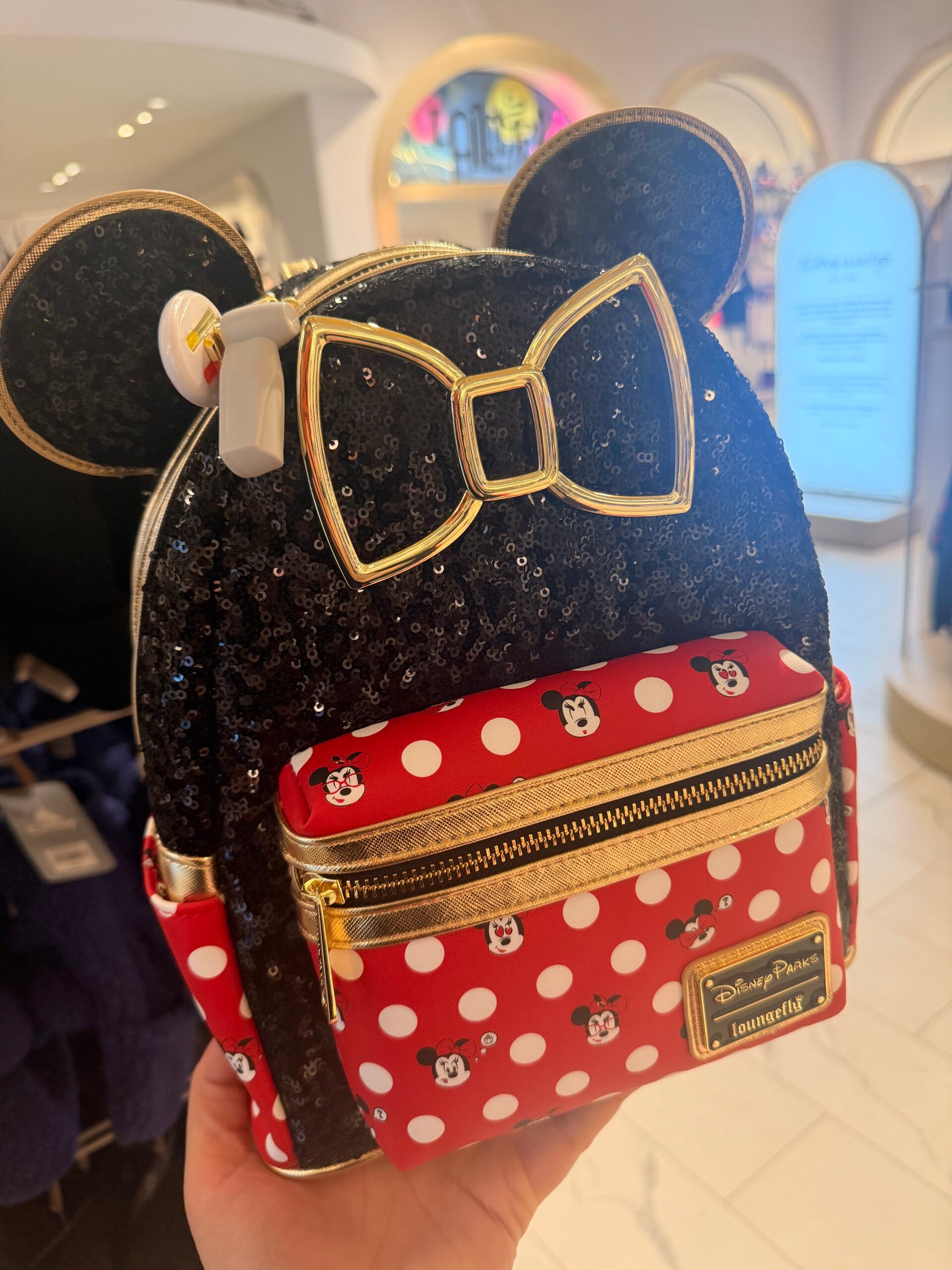 Minnie Mouse glitter loungefly mini backpack - DLP