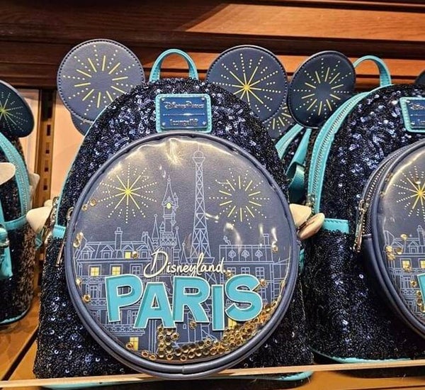 Blue PARIS sequin loungefly backpack - DISNEYLAND PARIS