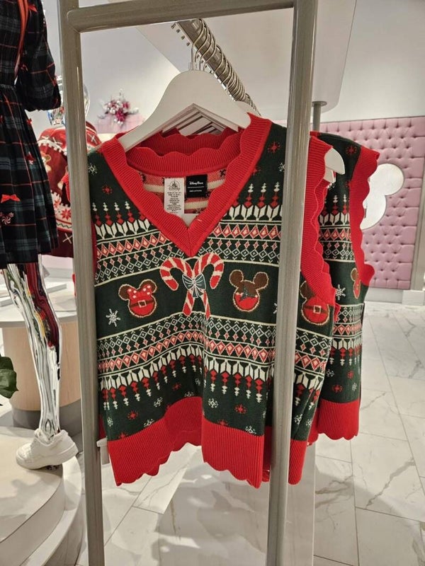 Mickey / Minnie christmas cookies cardigan green / red - DLP