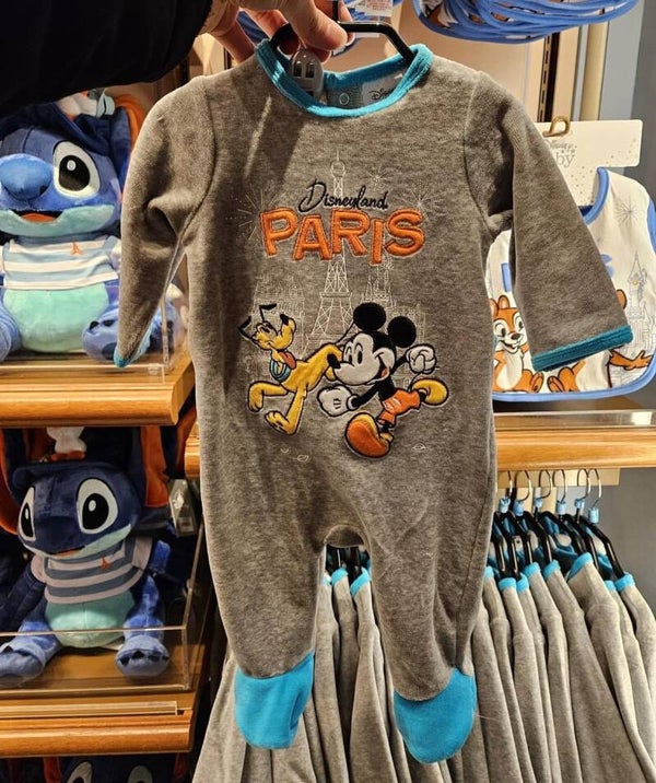 Baby pyjama body grey mickey & pluto PARIS - Disneyland paris