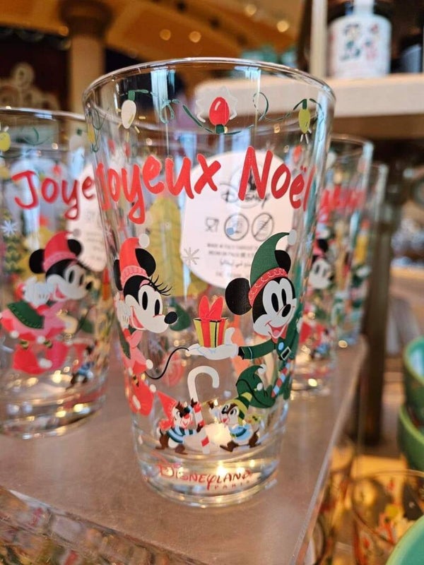 Christmas long drink glass - mickey & friends - Disneyland Paris