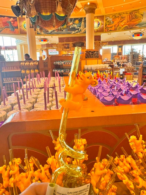 Simba straw - Disneyland Paris